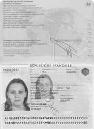 Passeport noir et blanc